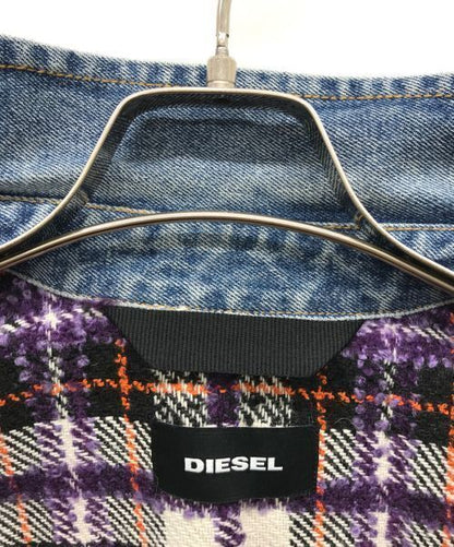 Diesel Denim Switching Tweed Jacket Denim Jacket Good Condition Size XXS