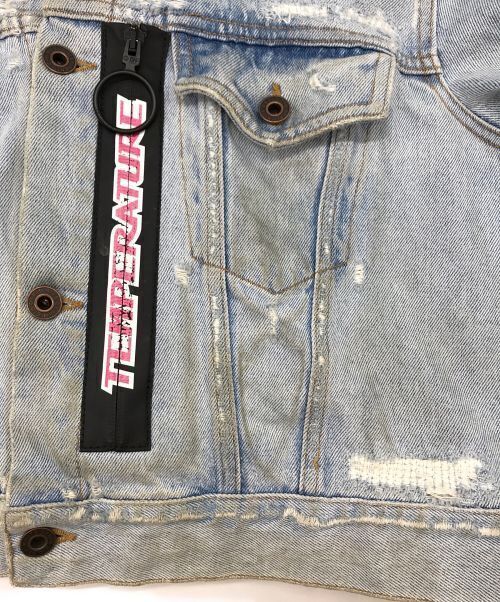 Offwhite Bleached Cropped Denim Jacket Denim Jacket Good Condition