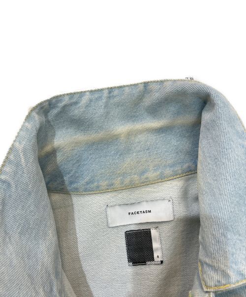 Facetasm Zipper Denim Jacket Fnt-Jk-M14 Denim Jacket Good Condition Size 4