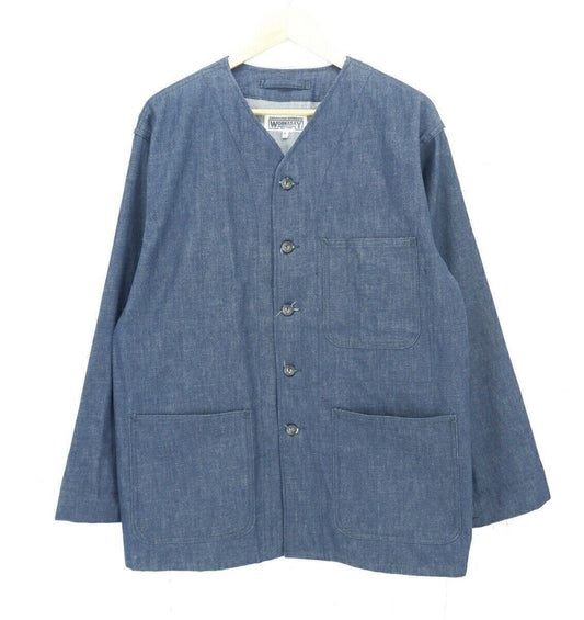 Engineered Garments Workaday No Collar Denim Jacket Size S