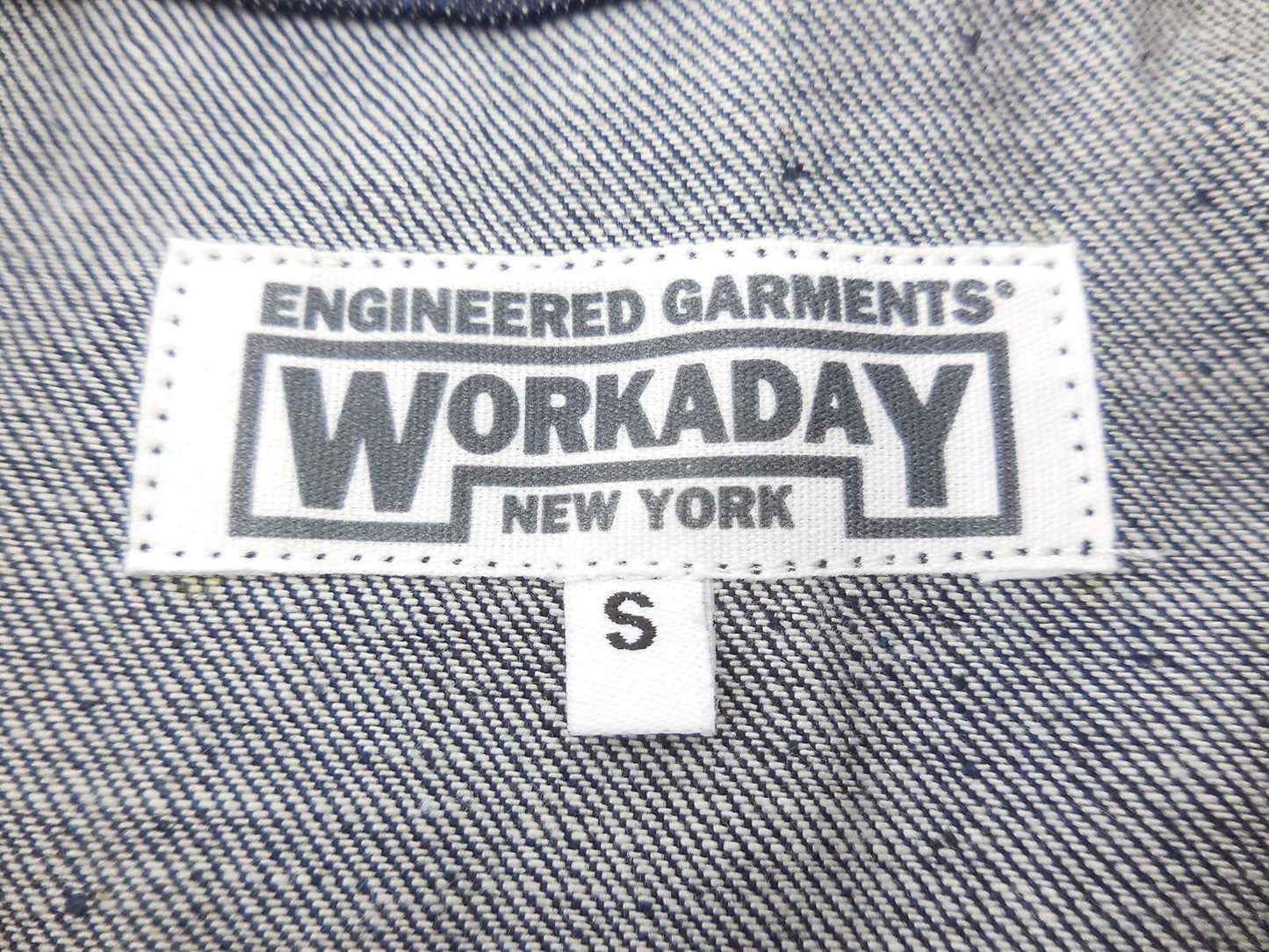 Engineered Garments Workaday No Collar Denim Jacket Size S