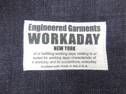 Engineered Garments Workaday No Collar Denim Jacket Size S