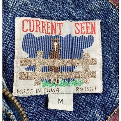 Current Seen Denim Jacket Cotton Raglan Long Jumper Native Old Clothes