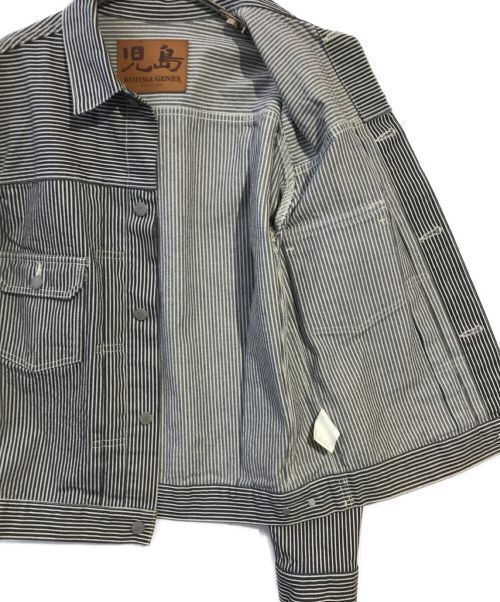 Kojima Jeans 21oz Denim Hickory Heavy Jacket 2nd Model Denim Jacket size L