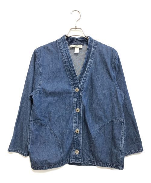 Orvis Collarless Denim Jacket  size Unknown Good Condition