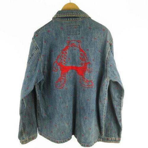 Undercoverism Haze Period Denim Jacket G Zip Up Diamond Bear Embroidery Indigo R