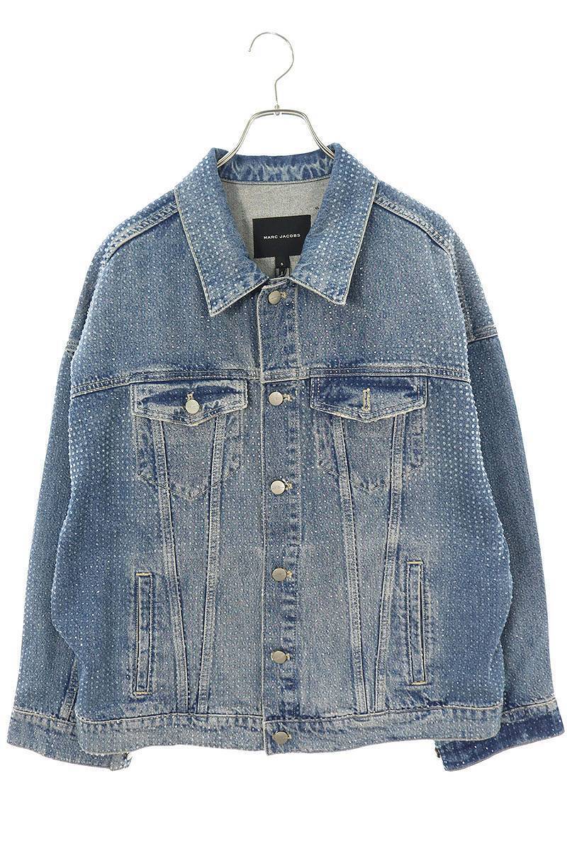 Marc Jacobs Size S 24Ss 2S4Rjc005D08 Astro Clear Crystal Trucker Denim Jacket In