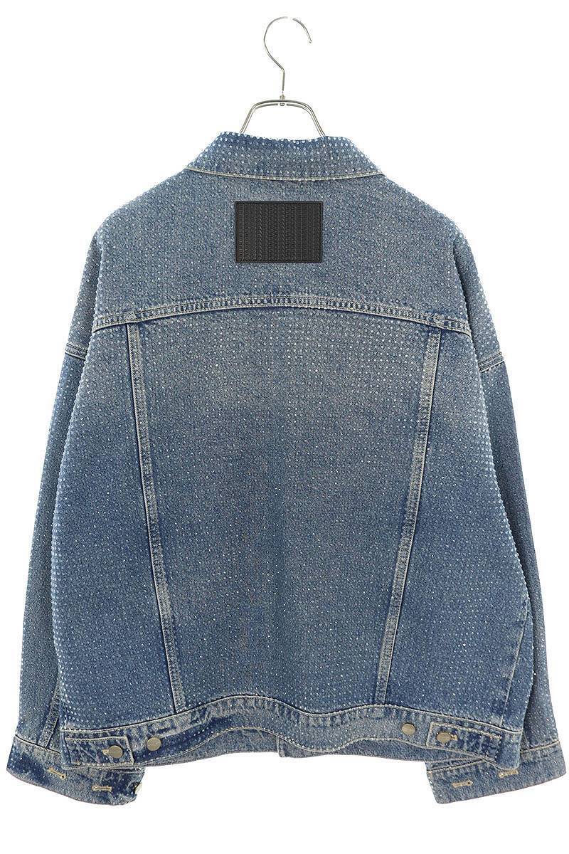 Marc Jacobs Size S 24Ss 2S4Rjc005D08 Astro Clear Crystal Trucker Denim Jacket In