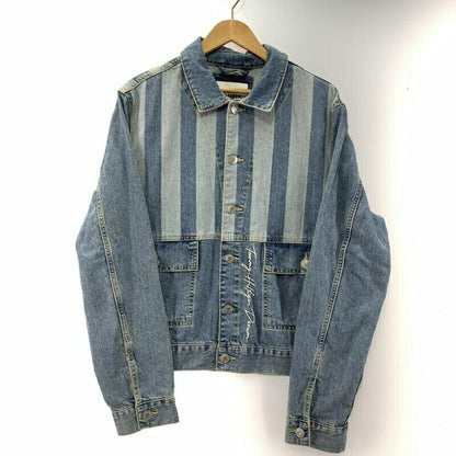 Tommy Hilfiger Striped Denim Jacket Size L 19