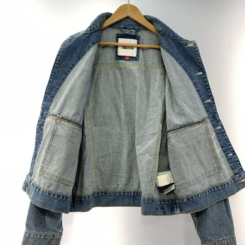 Tommy Hilfiger Striped Denim Jacket Size L 19