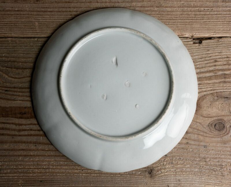 Antiques: Old Imari Blurry Willow Peony Medium Plate, Middle Edo Period - Around