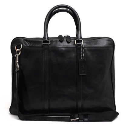 Coach Business Bag 54908 Metropolitan Slim Brief Sports Calf Leather Black