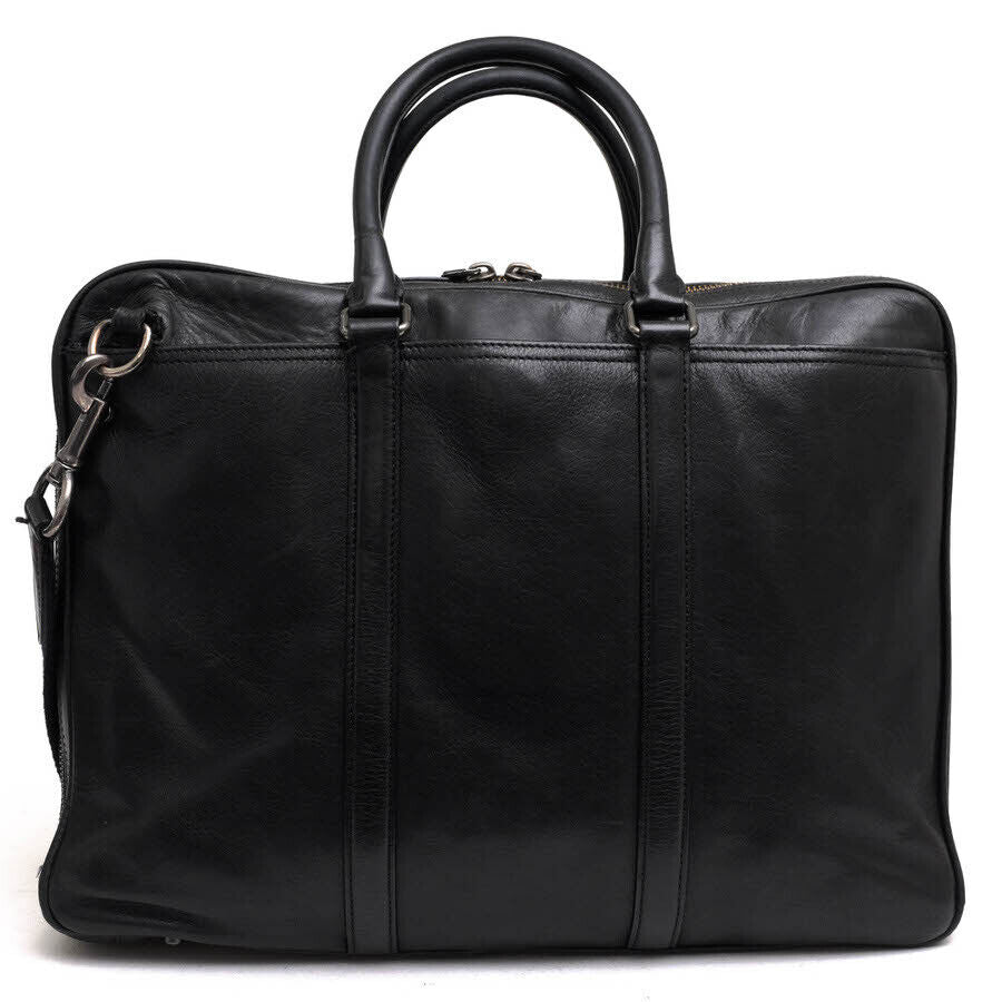 Coach Business Bag 54908 Metropolitan Slim Brief Sports Calf Leather Black