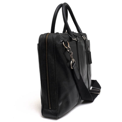 Coach Business Bag 54908 Metropolitan Slim Brief Sports Calf Leather Black