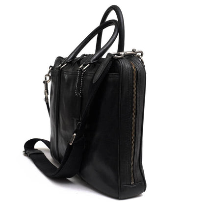 Coach Business Bag 54908 Metropolitan Slim Brief Sports Calf Leather Black