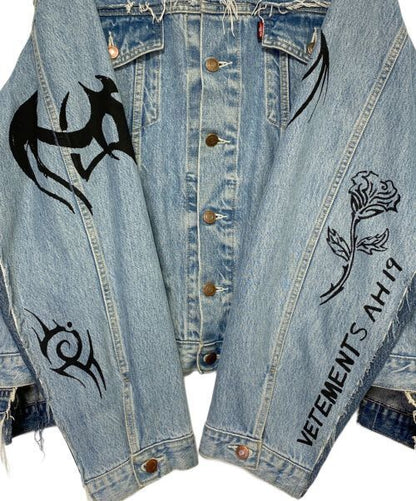 Vetements Tribal Denim Jacket Denim Jacket