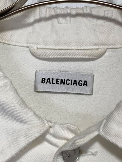 Balenciaga Cut Waistband Denim Jacket Denim Jacket