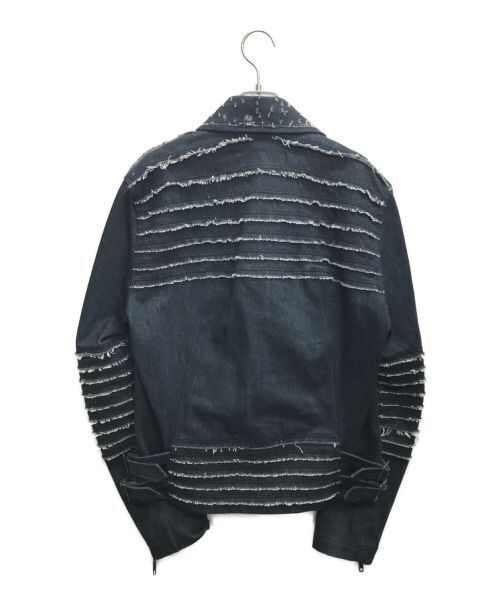 Kohshin Satoh Needle-Processed Denim Biker Jacket Denim Jacket