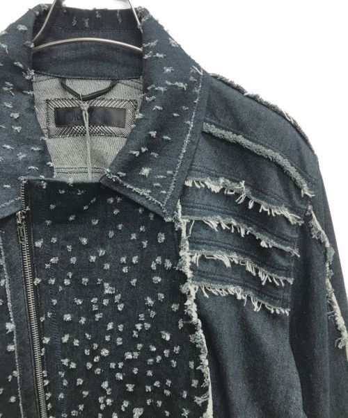 Kohshin Satoh Needle-Processed Denim Biker Jacket Denim Jacket