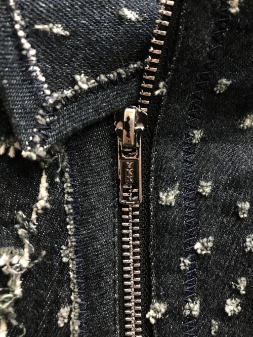 Kohshin Satoh Needle-Processed Denim Biker Jacket Denim Jacket