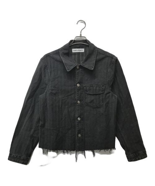 Our Legacy Cut Reverse Stripe Denim Jacket Denim Jacket