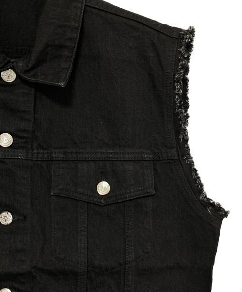 Balmain Back Embroidered Denim Jacket Denim Jacket