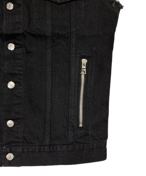 Balmain Back Embroidered Denim Jacket Denim Jacket