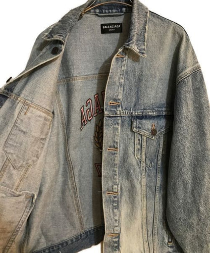 Balenciaga Embroidered Denim Jacket Denim Jacket