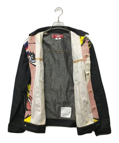 Comme Des Garcons Junya Watanabe Man Collaboration Print Denim Jacket