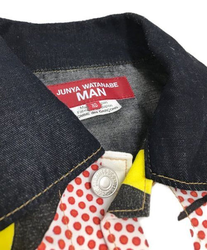 Comme Des Garcons Junya Watanabe Man Collaboration Print Denim Jacket