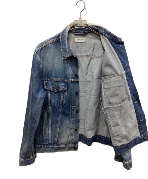 Balenciaga Crushed Denim Jacket Denim Jacket