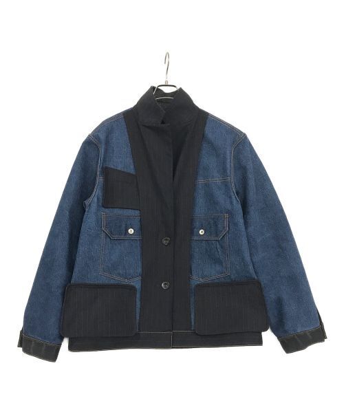 Sacai Chalk Stripe Bonding Jacket Denim Jacket