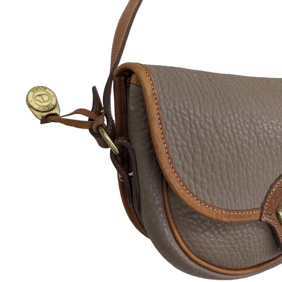 Dooney Bourke And Leather Shoulder Bag Brown