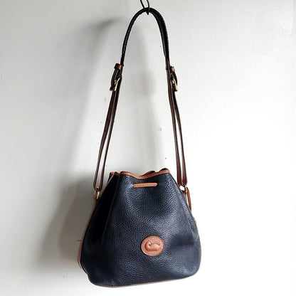 978 Dooney And Bourke Drawstringone Shoulder Bag Grain Leather Vintage