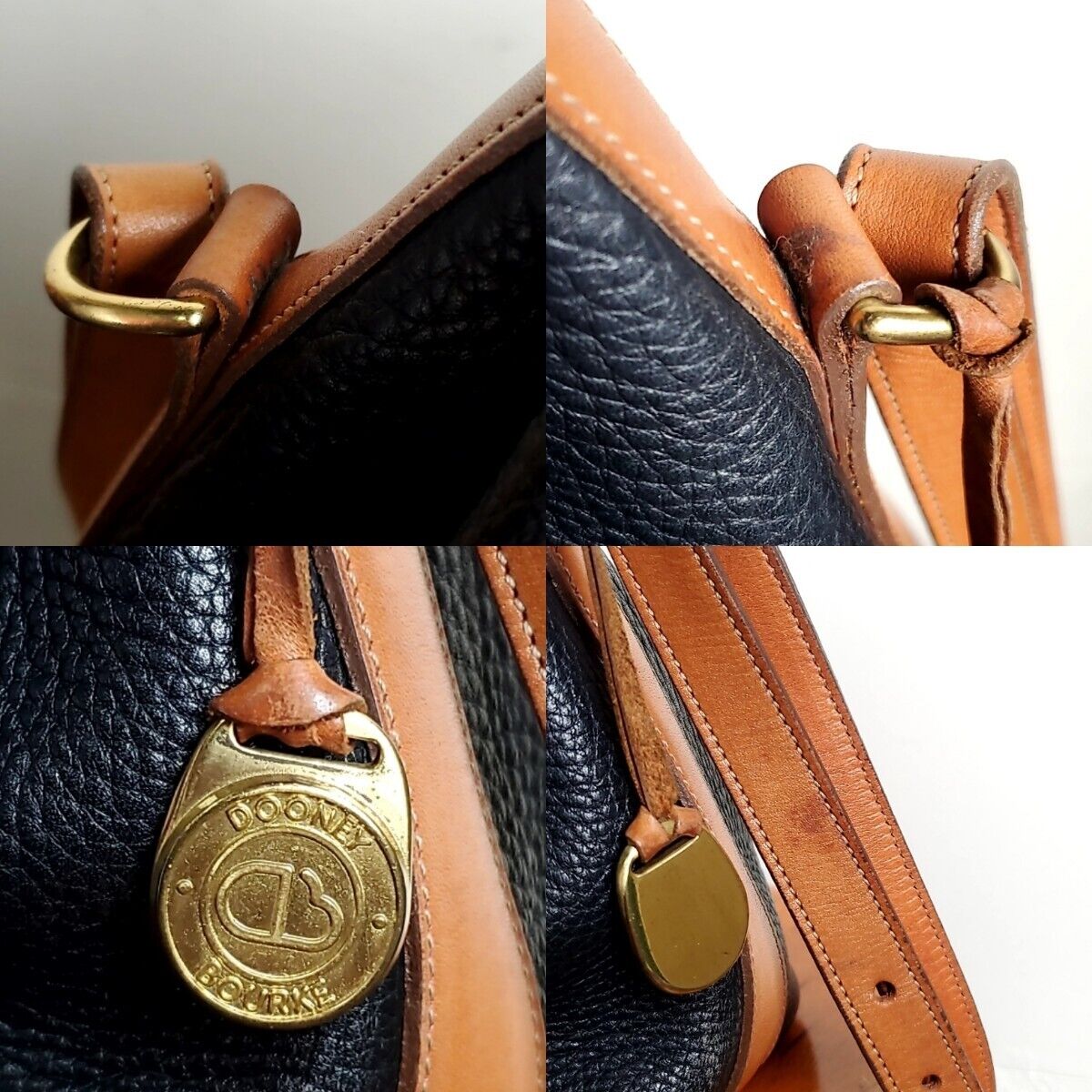 978 Dooney And Bourke Drawstringone Shoulder Bag Grain Leather Vintage