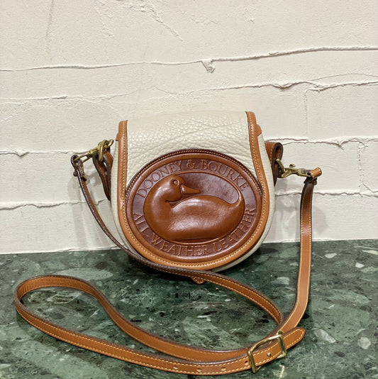 Rare Dooney Bourke Mini Shoulder Bag Big Logo Vintage Crossbody Made In Usa