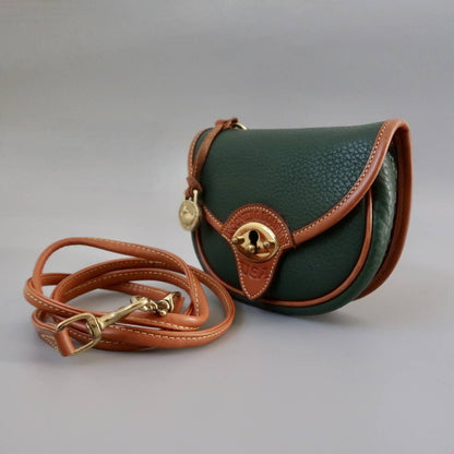 Good Condition Dooney Bourke Emerald Pebble Leather Crossbody Micro Shoulder Bag