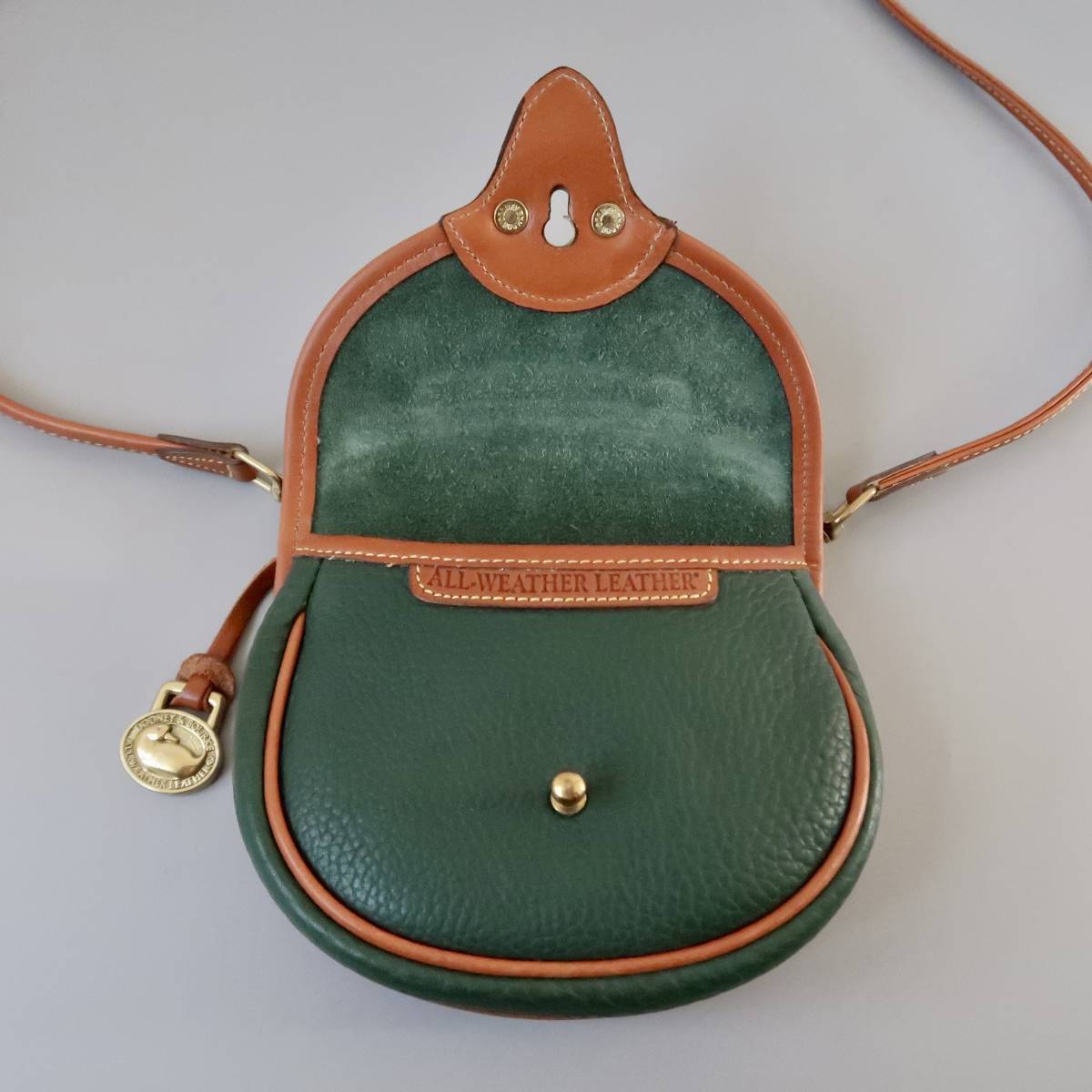 Good Condition Dooney Bourke Emerald Pebble Leather Crossbody Micro Shoulder Bag