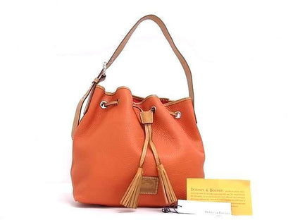 Dooney Bourke Leather Tassel One Shoulder Bag Women's Orange Au9791