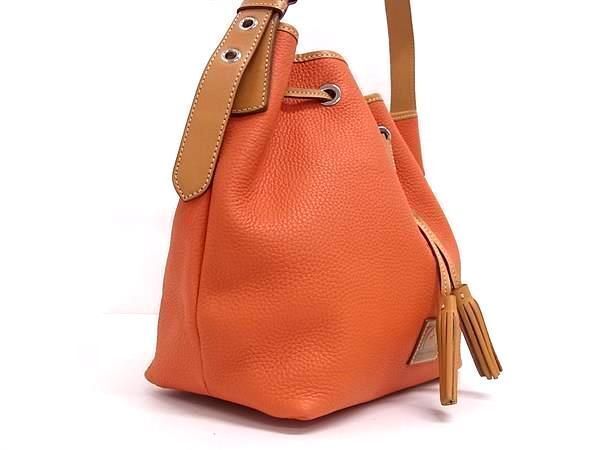 Dooney Bourke Leather Tassel One Shoulder Bag Women's Orange Au9791