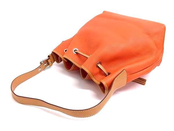 Dooney Bourke Leather Tassel One Shoulder Bag Women's Orange Au9791