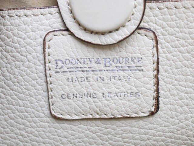 2305-84 Dooney Bourke Tote Bag Shoulder Leather Ivory Ladies