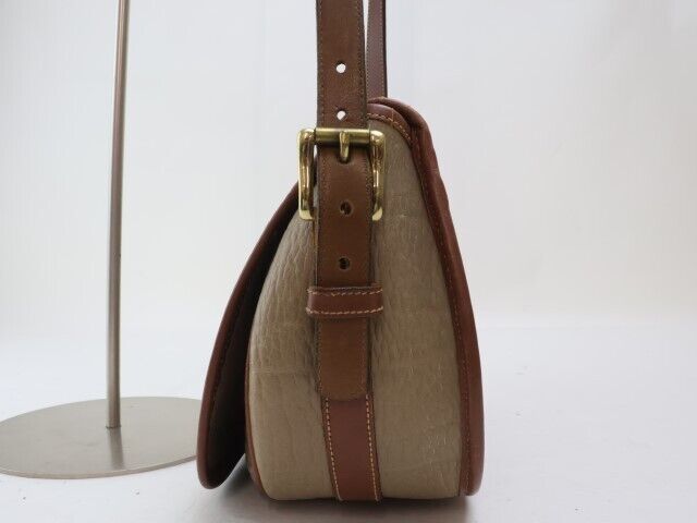 2402-47 Dooney Bourke Shoulder Bag Pochette Leather Greige