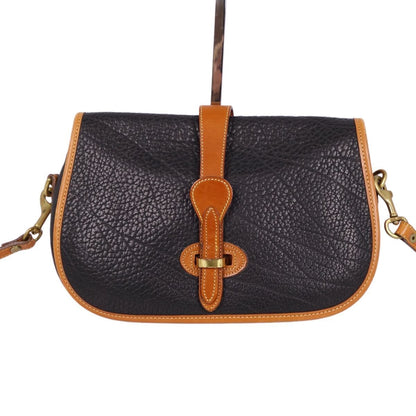 Dooney Bourke Bag Shoulder Calf Leather Genuine Ladies Dark Green/Brown