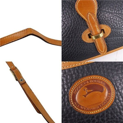 Dooney Bourke Bag Shoulder Calf Leather Genuine Ladies Dark Green/Brown