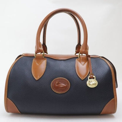 2403-70 Dooney Bourke Handbag Leather Dark Blue Brown