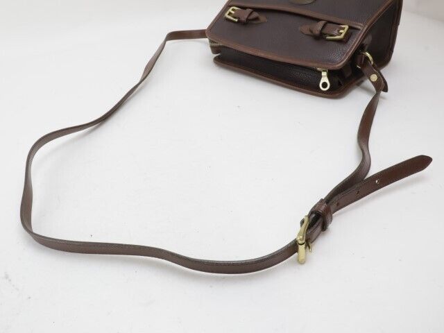 2404-3 Dooney Bourke Shoulder Bag Leather Brown Top Zip