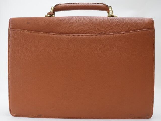 2404-4 Dooney Bourke Briefcase Business Bag Leather Brown Hardware