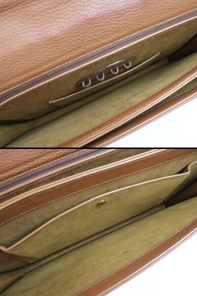 2404-4 Dooney Bourke Briefcase Business Bag Leather Brown Hardware