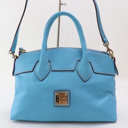 2307-35 Dooney Bourke Handbag Shoulder Bag 2Way Leather Light Blue